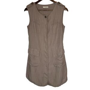 Gallarda Galante Flax Blend Sleeveless Utility Dress Japan size F (US Medium)